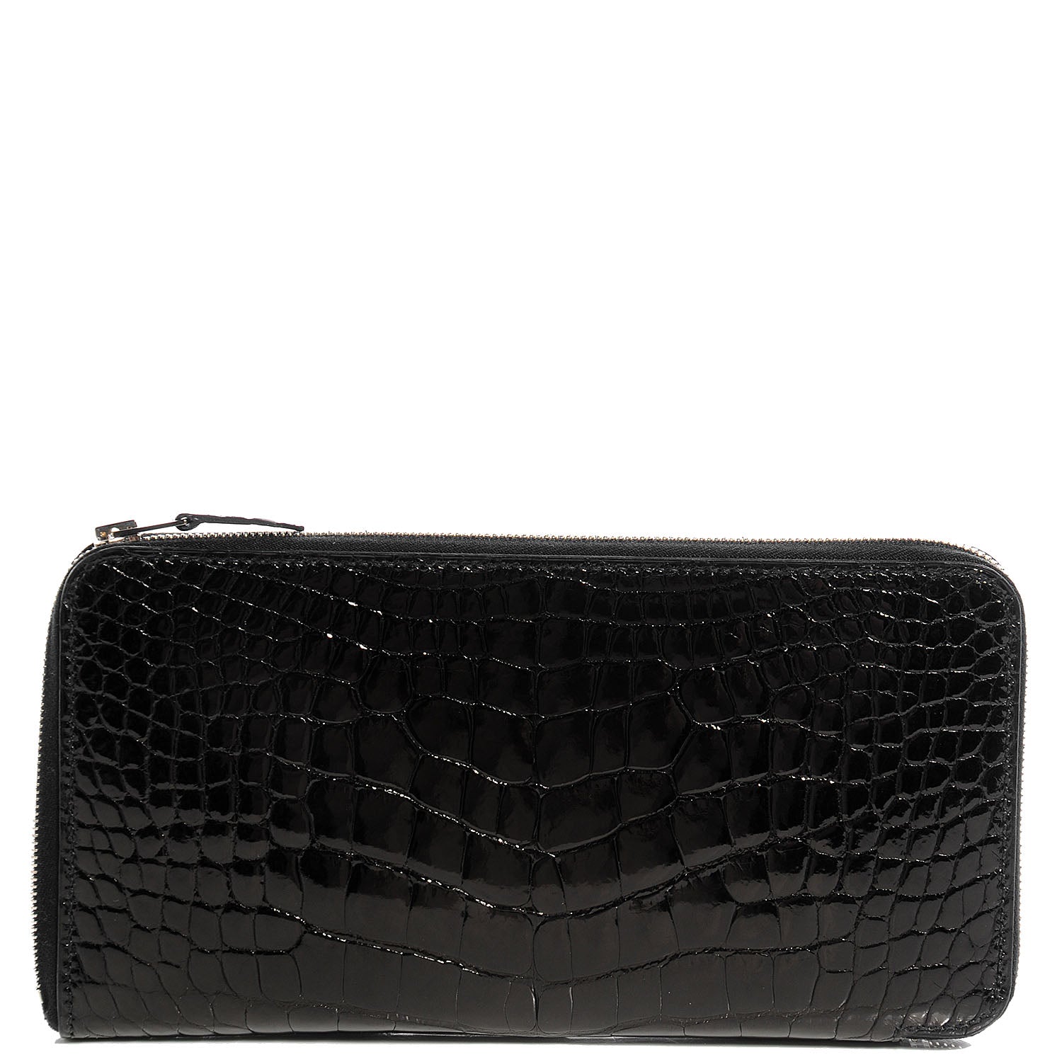 Hermes Shiny Alligator Azap Wallet Black 1 of 11