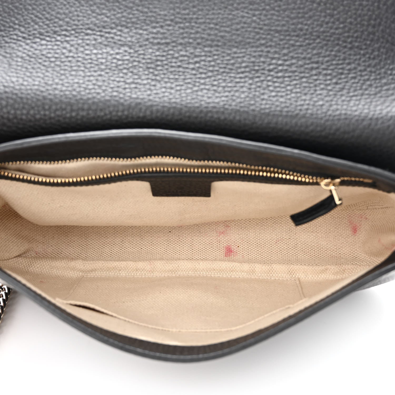 Gucci Pebbled Calfskin Medium Soho Flap Crossbody Black 5 of 11