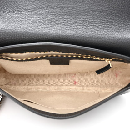 Gucci Pebbled Calfskin Medium Soho Flap Crossbody Black 5 of 11