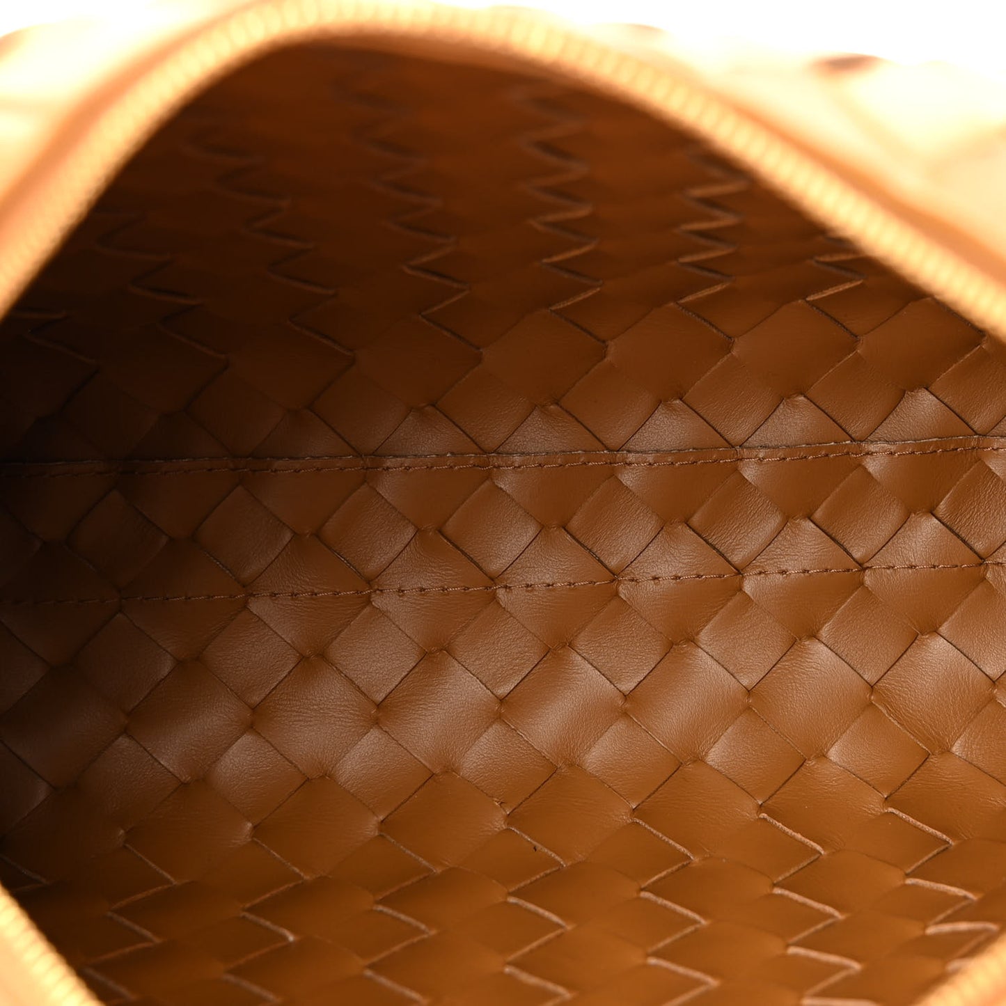 Nappa Intrecciato Small Loop Camera Bag Camel