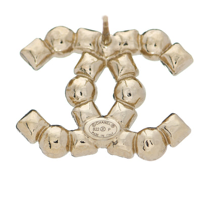 Chanel Pearl Crystal CC Earrings Gold Black 4 of 5