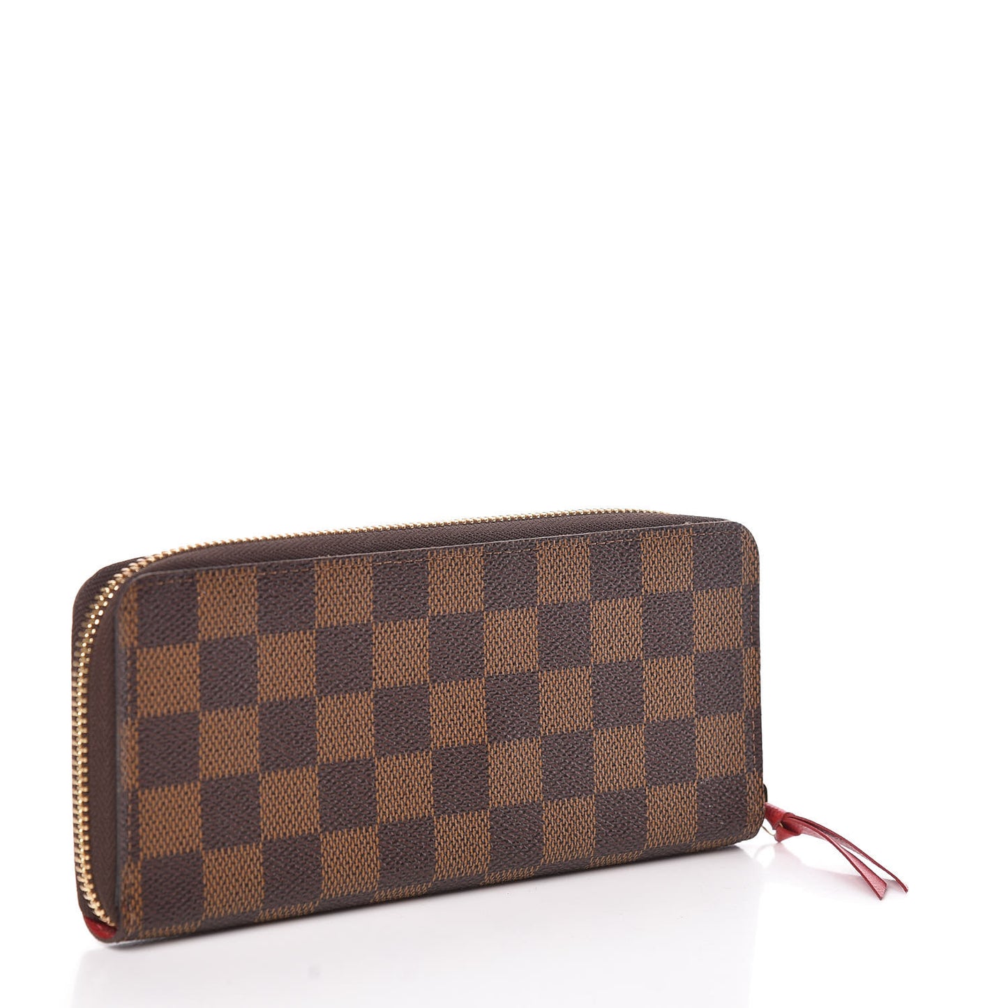Damier Ebene Clemence Wallet Cherry