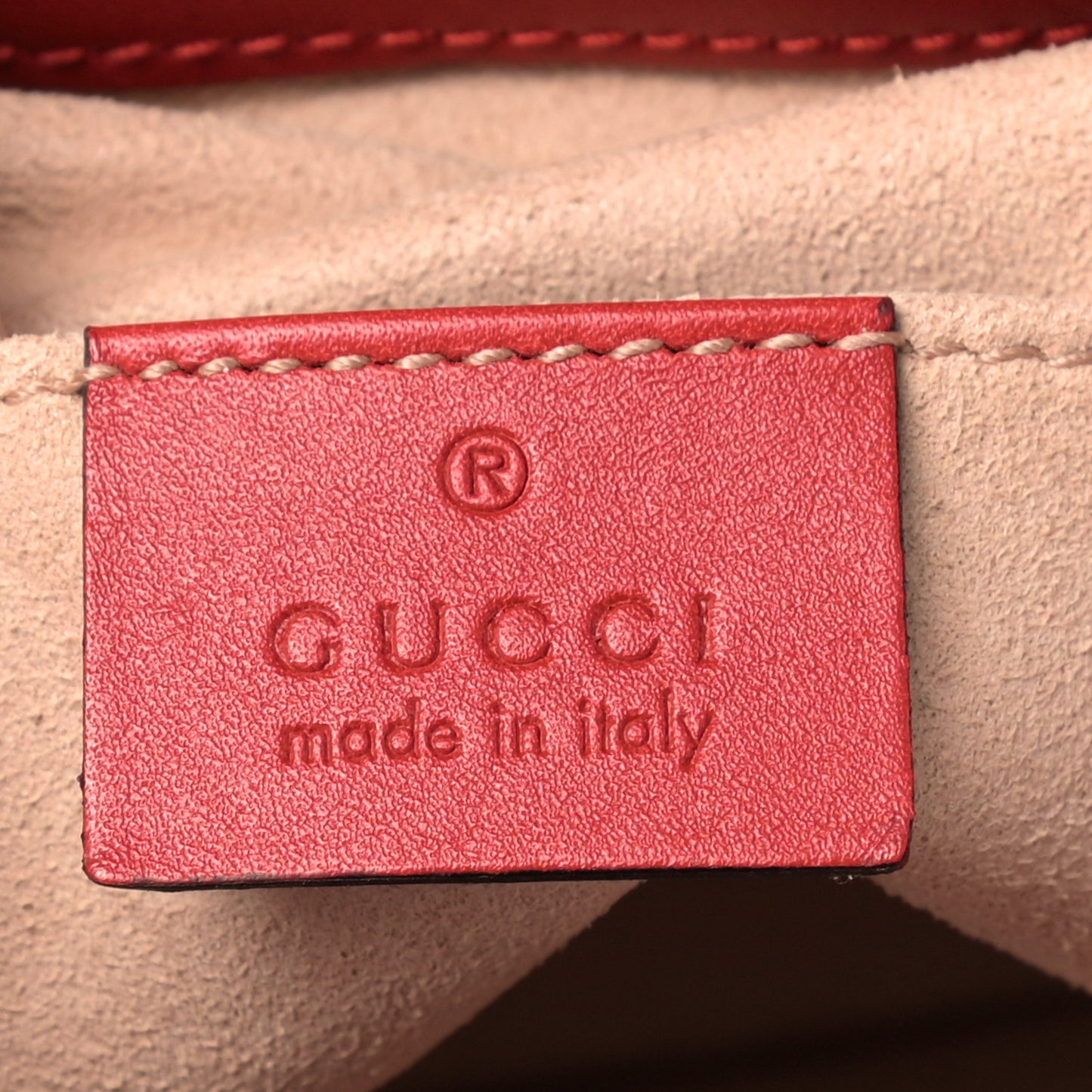 Calfskin Matelasse GG Marmont Flap Backpack Hibiscus Red
