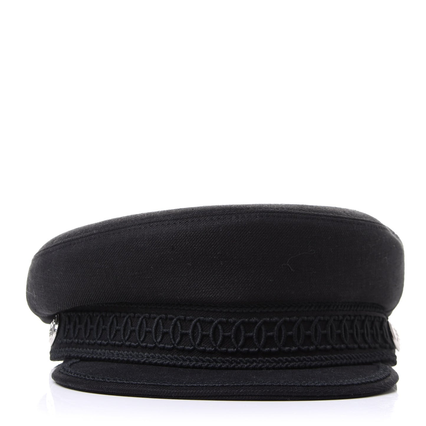 Cashmere Swift Braided Deauville Cap 57 Black