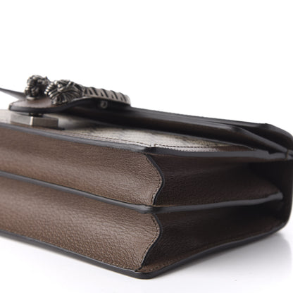 Gucci GG Supreme Monogram Textured Dollar Calfskin Top Handle Dionysus Shoulder Bag Beige Ebony New Acero 8 of 11