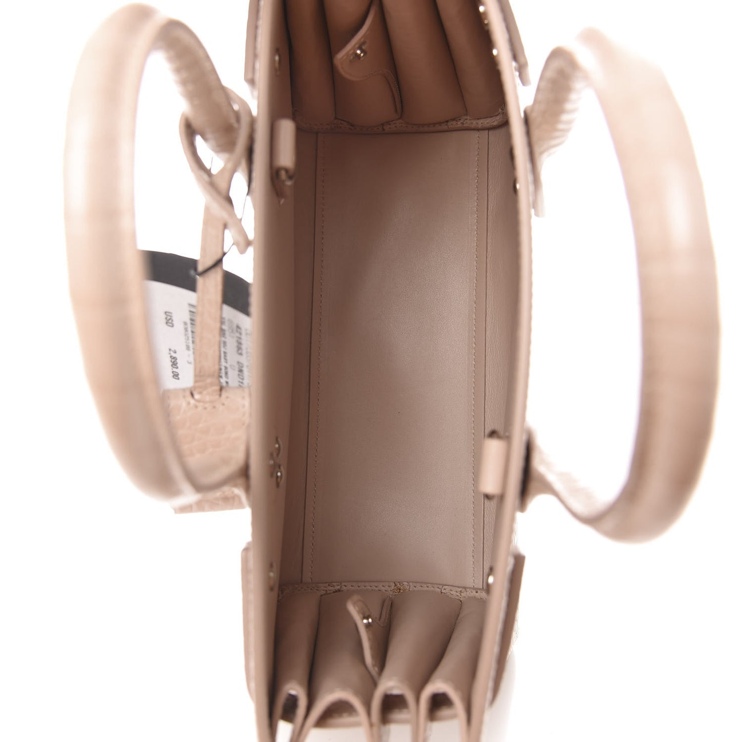 Calfskin Crocodile Embossed Baby Sac De Jour Rose Antic