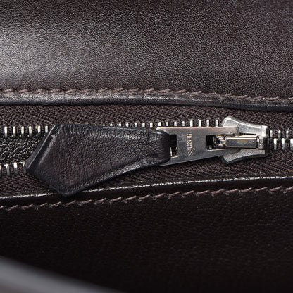 Hermes Toile Swift Kelly 32 Chocolate 19 of 35
