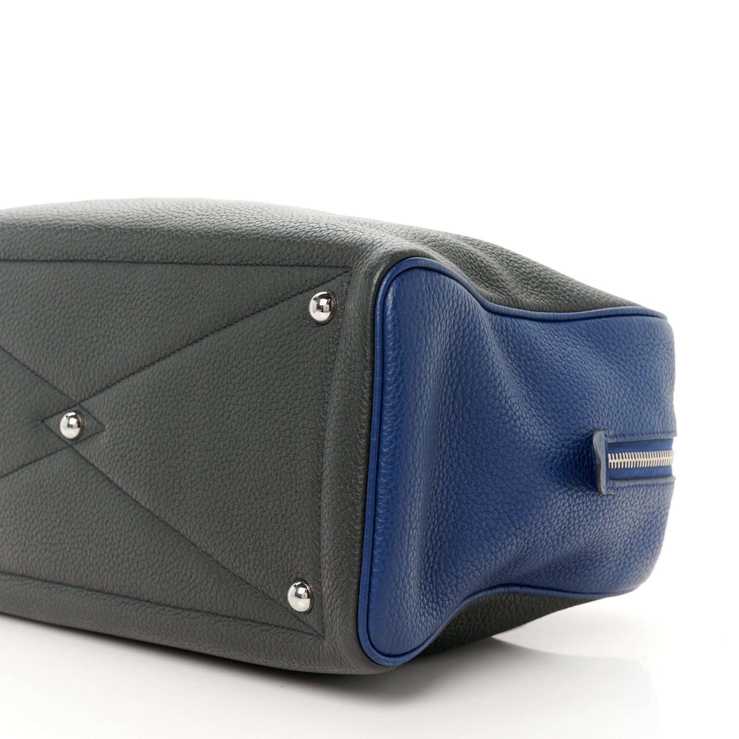 Hermes Taurillon Clemence Victoria II 35 Black Bleu De Malte 11 of 11