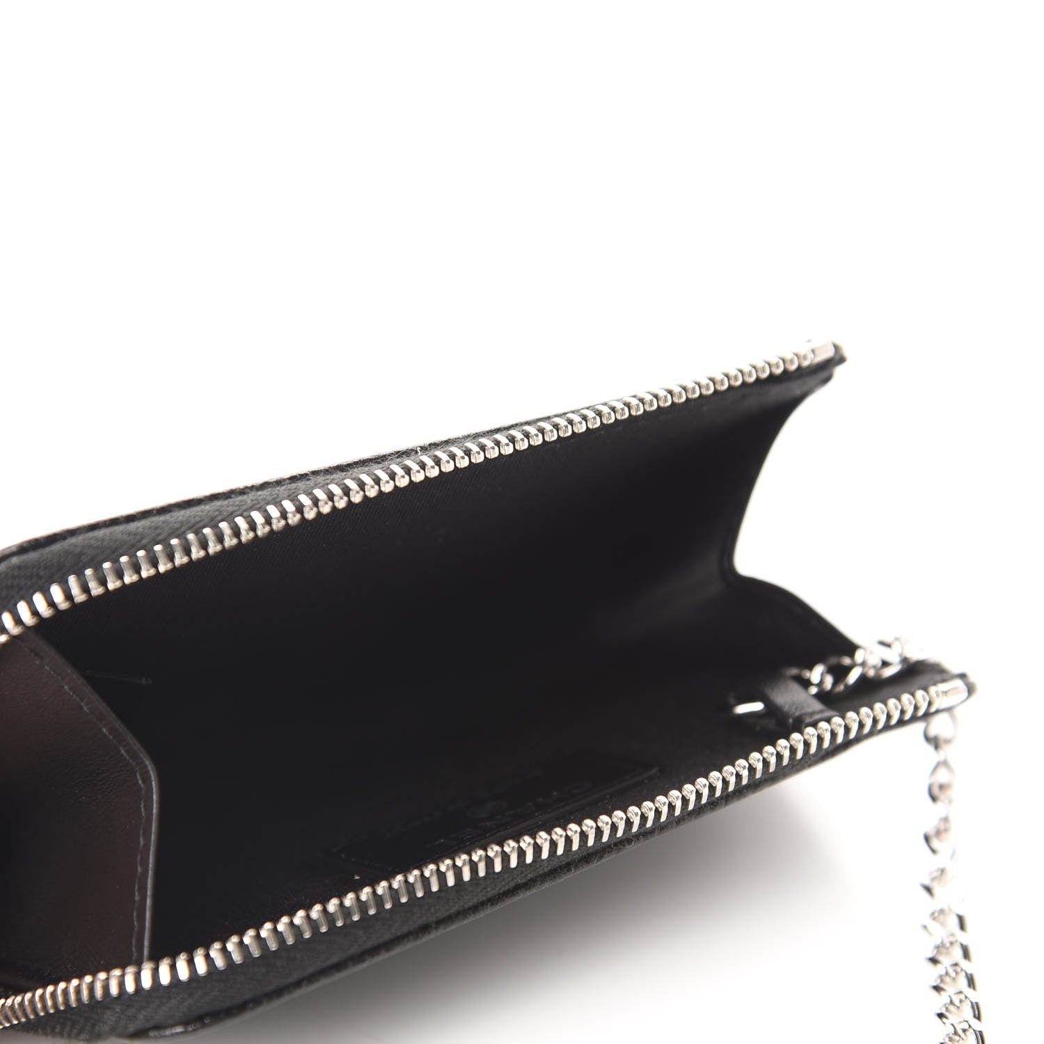 Chanel Caviar Camellia Embossed Key Holder Case Black 5 of 8