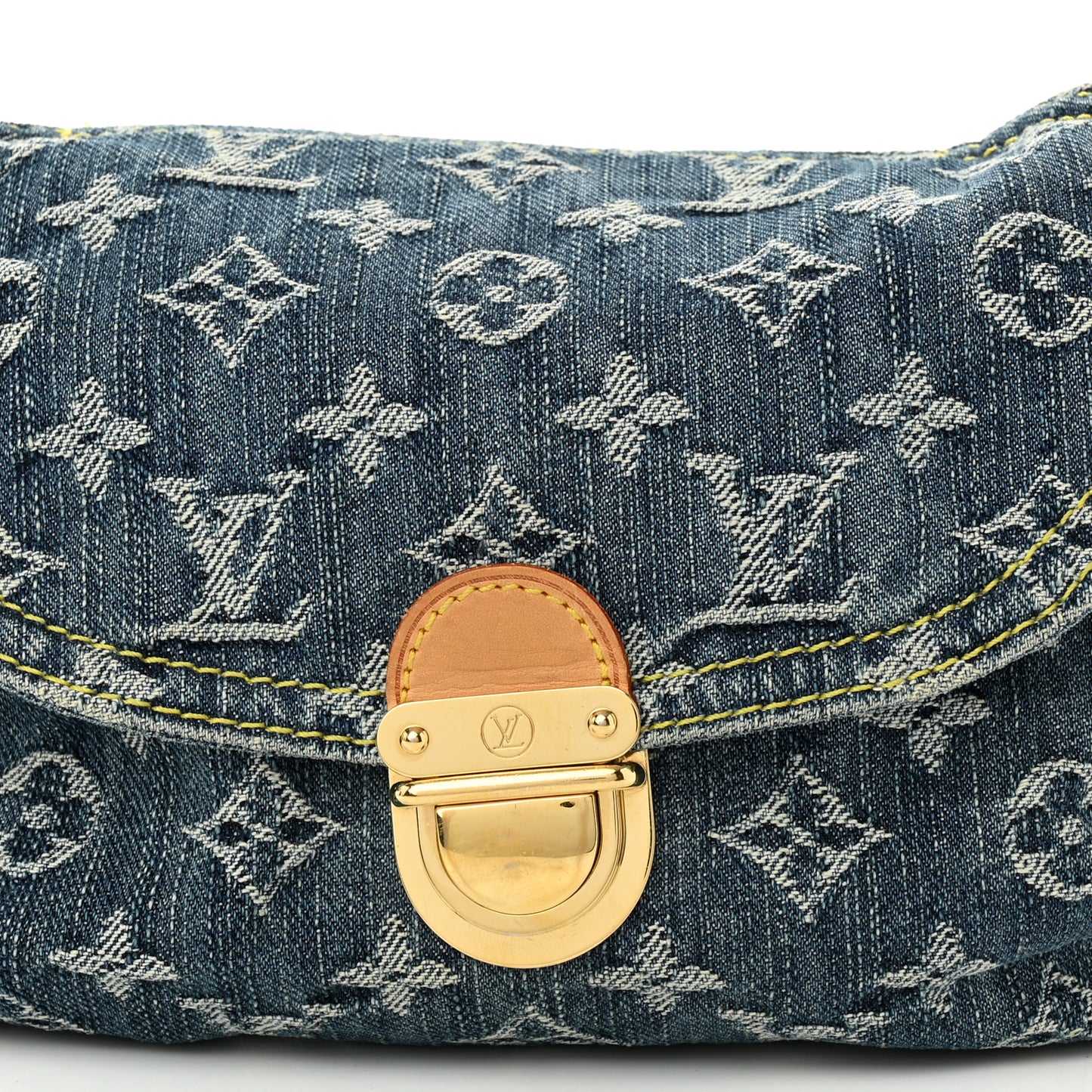 Monogram Denim Mini Pleaty Blue