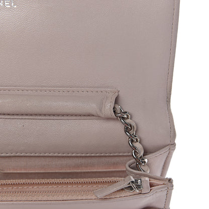 Chanel Lambskin Quilted Wallet On Chain WOC Rose Pale 10 of 26