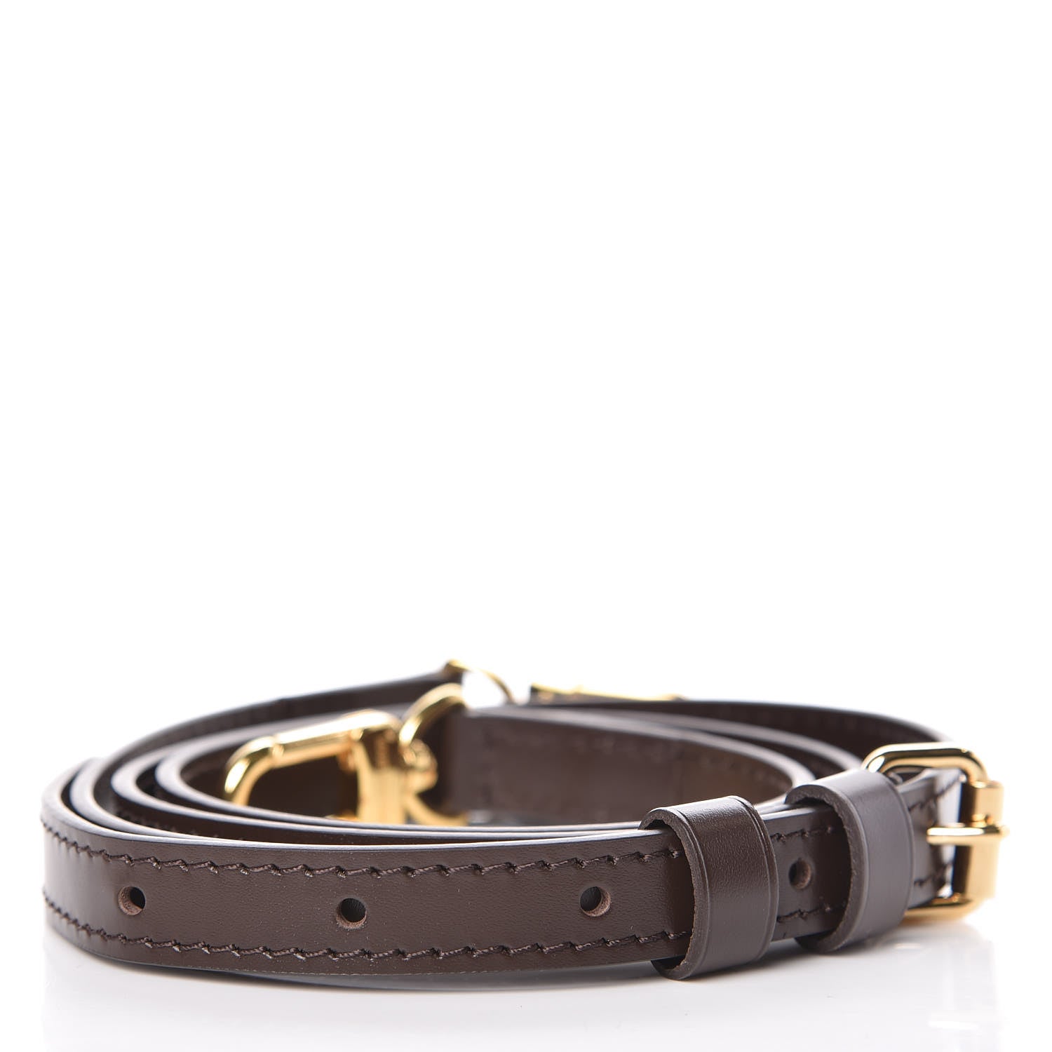 Louis Vuitton Calfskin 16mm Adjustable Shoulder Strap Brown 2 of 4