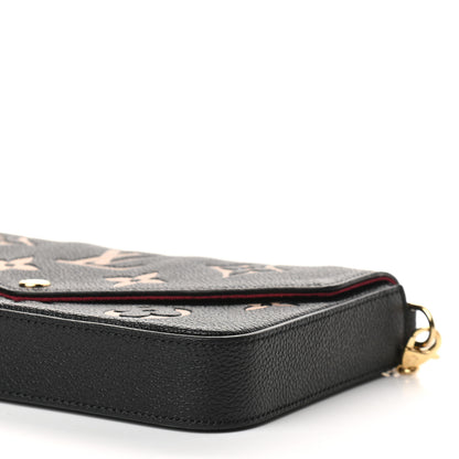 Louis Vuitton Empreinte Monogram Giant Felicie Pochette Black Beige 9 of 9