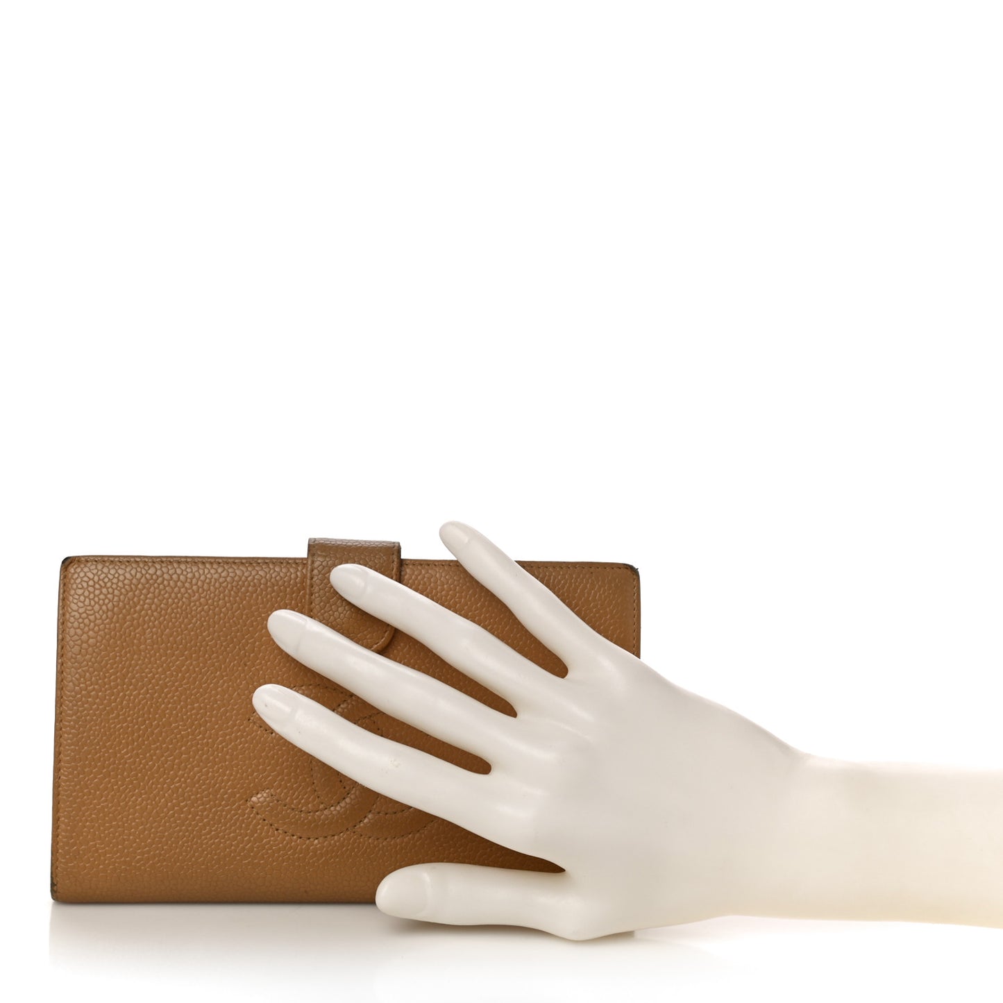 Caviar Timeless CC French Wallet Beige