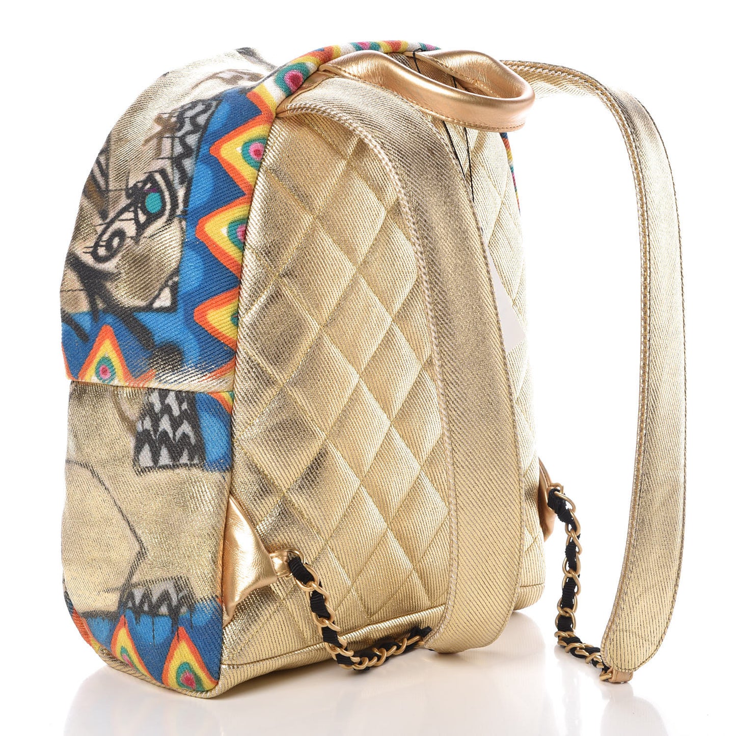 Graffiti Printed Canvas Street Spirit Backpack Multicolor