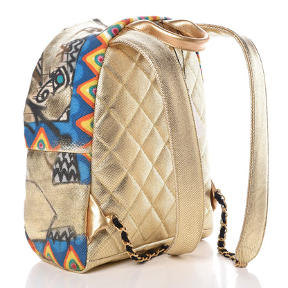 Chanel Graffiti Printed Canvas Street Spirit Backpack Multicolor 3 of 10
