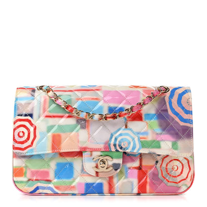 Chanel Patent Calfskin Printed Quilted Medium Double Flap Multicolor 1 of 10