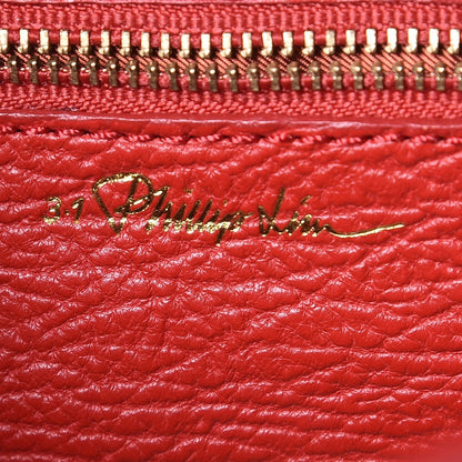 3.1 Phillip Lim 3.1 Textured Calfskin Mini Pashli Satchel Red 6 of 7