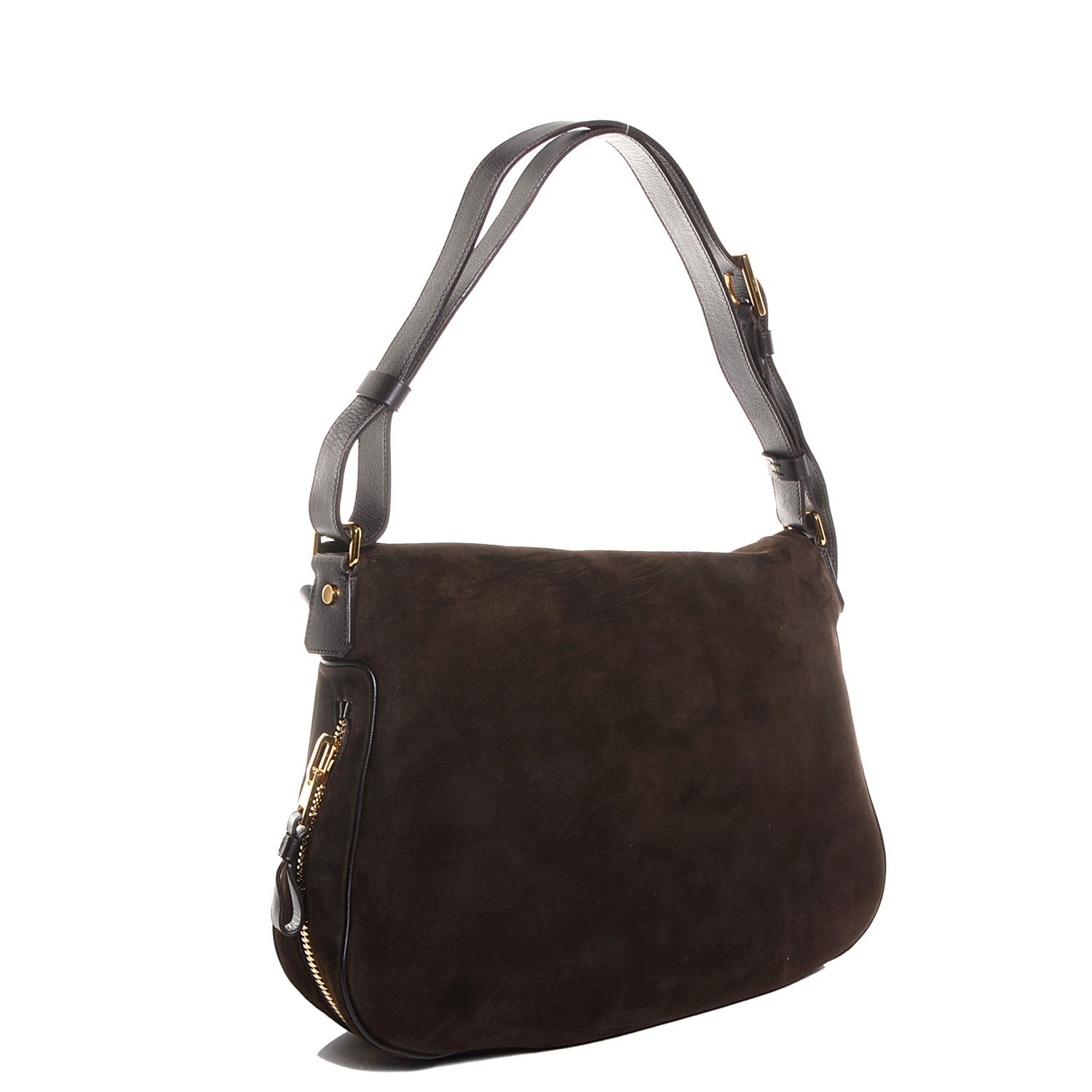 Tom Ford Suede Large Jennifer Bag Dark Brown 3 of 11