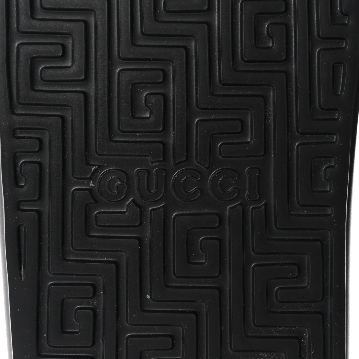 Rubber Interlocking G Pursuit Mens Slide Sandals 9 Black White