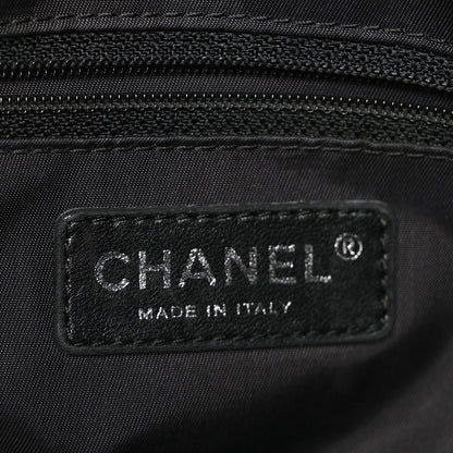 Chanel Coated Canvas Quilted Large Paris Biarritz Tote Black 8 of 11