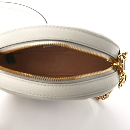 Gucci Textured Calfskin Web Mini Ophidia Round Shoulder Bag Mystic White 5 of 10