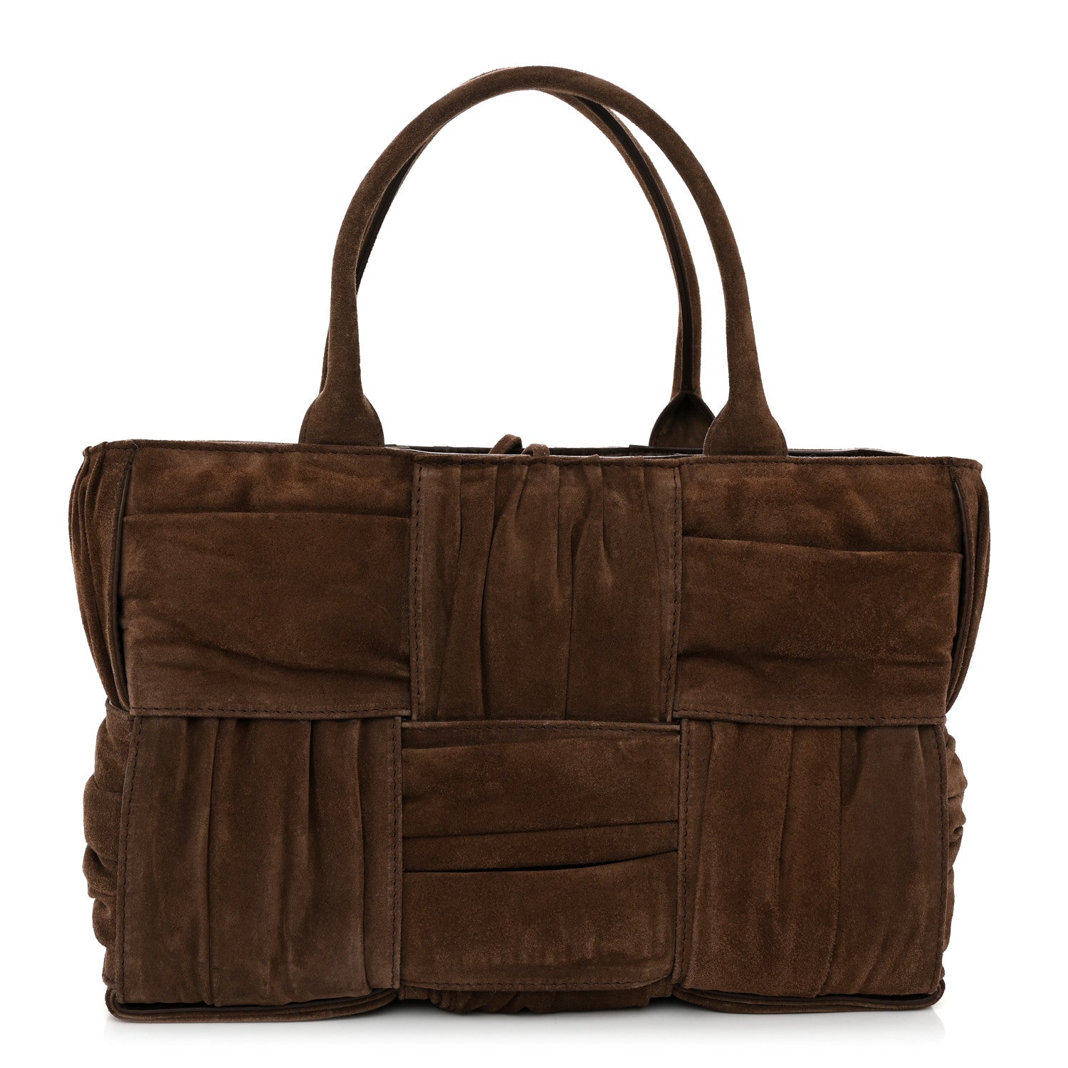 Bottega Veneta Suede Foulard Intrecciato Small Arco Tote Brownie 1 of 10