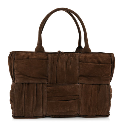 Bottega Veneta Suede Foulard Intrecciato Small Arco Tote Brownie 1 of 10