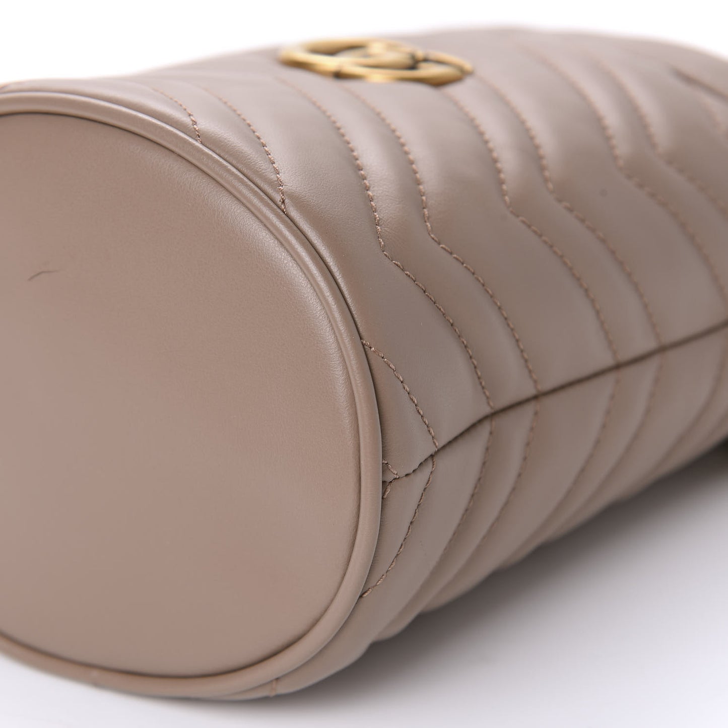 Calfskin Matelasse Mini GG Marmont 2.0 Bucket Bag Porcelain Rose