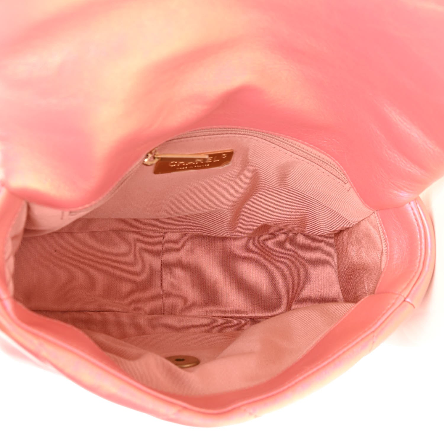 Chanel Iridescent Calfskin Quilted Medium Chanel 19 Flap Pink 5 of 11