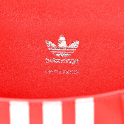 Balenciaga X ADIDAS Shiny Box Calfskin Hourglass Top Handle Bag XS Bright Red 6 of 10