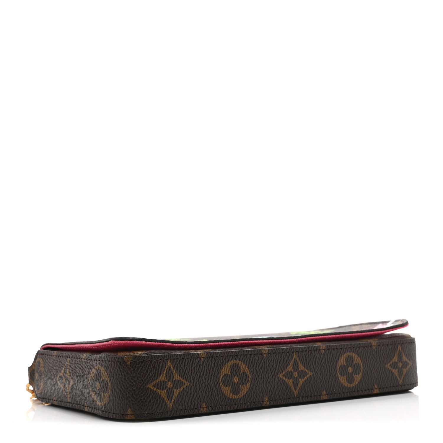 Louis Vuitton Monogram 2021 Christmas Animation Hollywood Pochette Felicie Chain Wallet Fuchsia 5 of 10