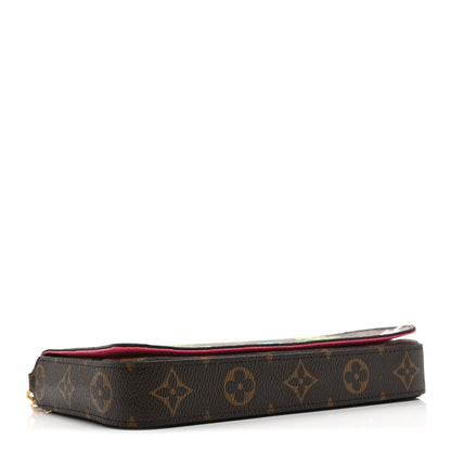 Louis Vuitton Monogram 2021 Christmas Animation Hollywood Pochette Felicie Chain Wallet Fuchsia 5 of 10