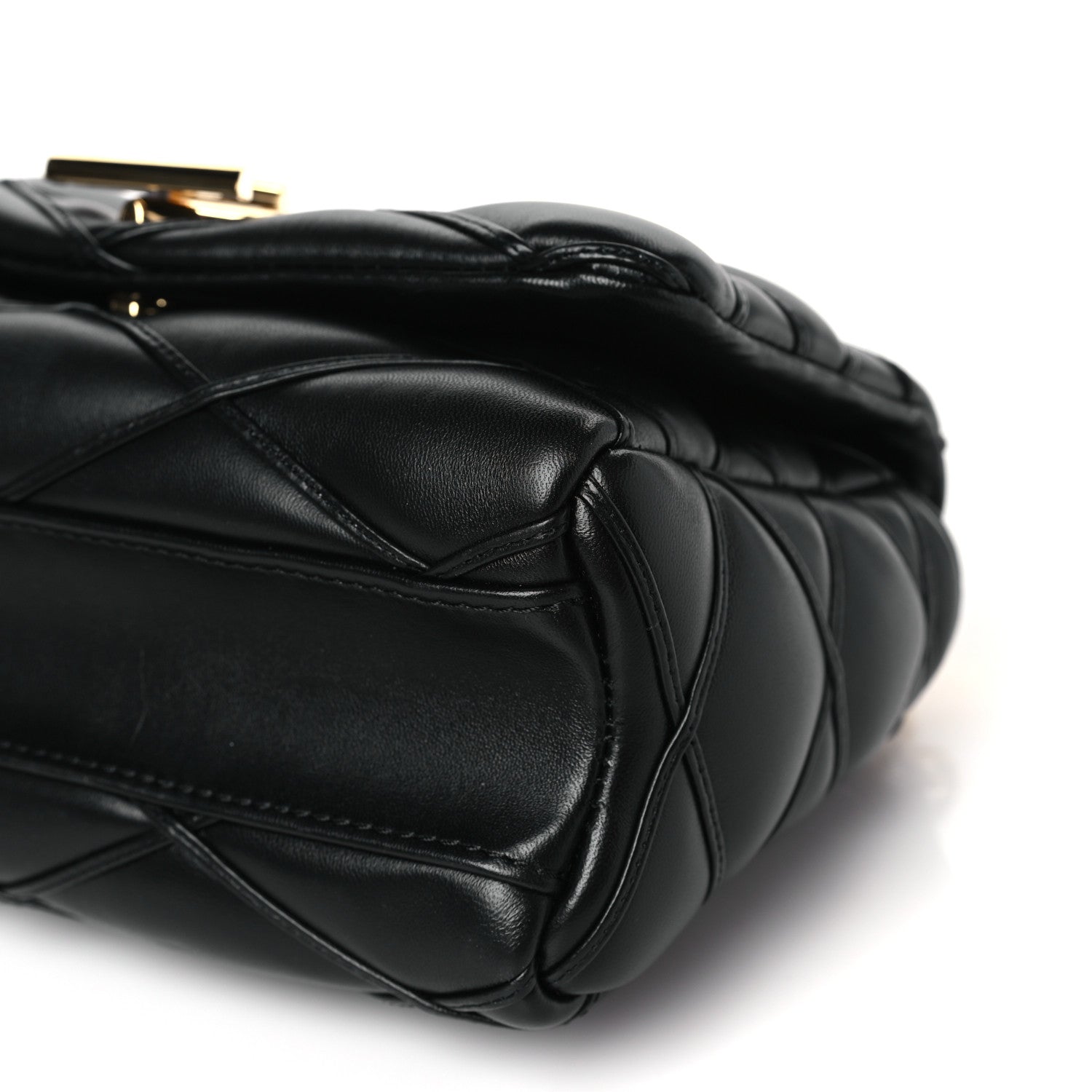 Louis Vuitton Lambskin Malletage Top Handle GO-14 MM Black 8 of 8