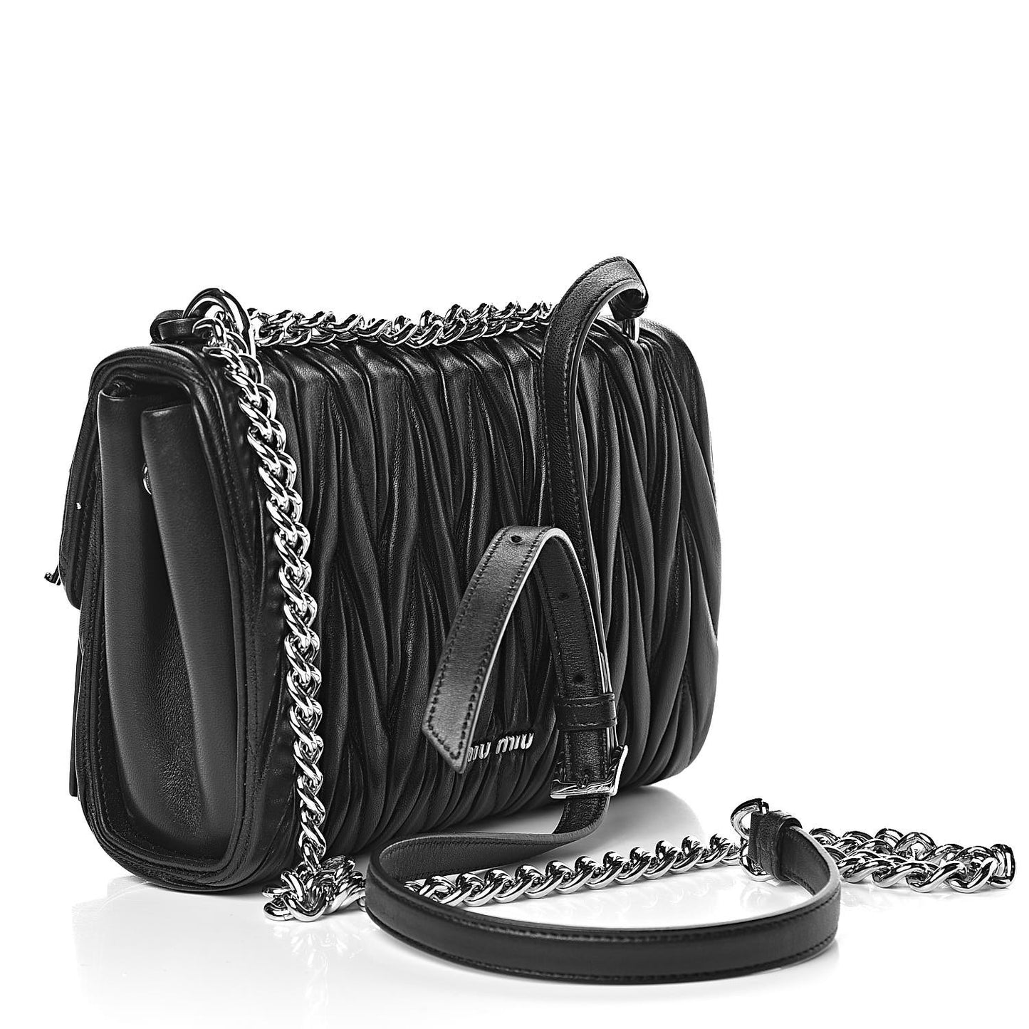 Nappa Matelasse Flap Black
