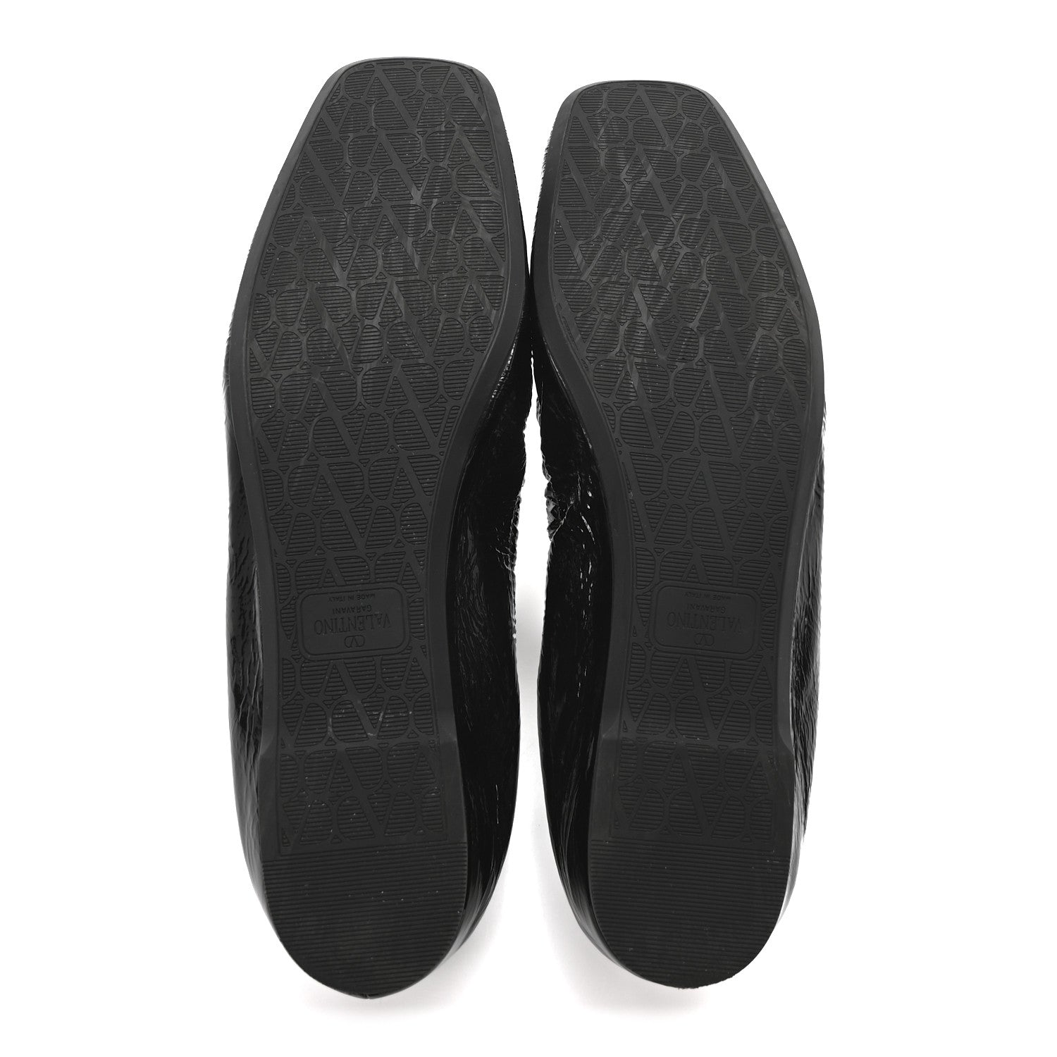 Valentino Garavani Naplack Nappa Vlogo Bow Mary Jane Ballerina Flats 38.5 Black 6 of 9