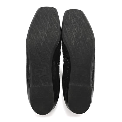 Valentino Garavani Naplack Nappa Vlogo Bow Mary Jane Ballerina Flats 38.5 Black 6 of 9