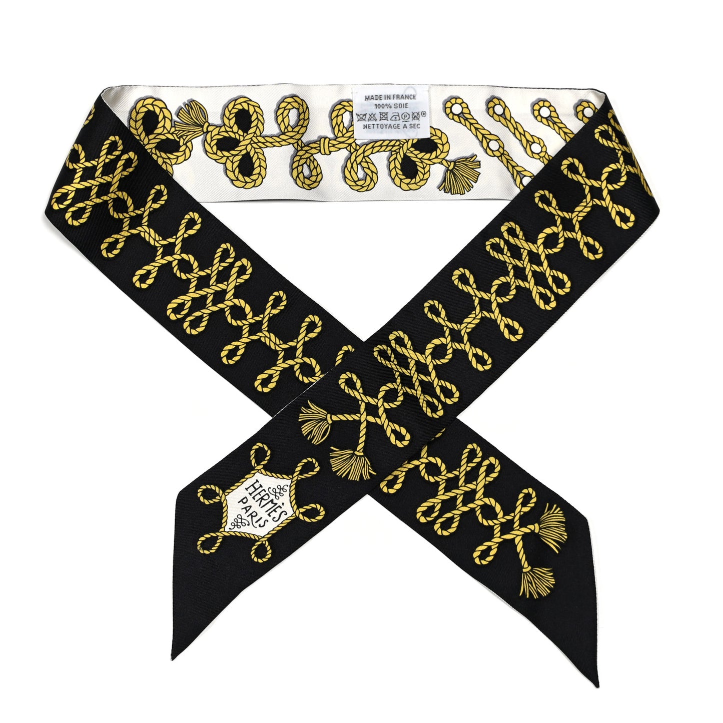Silk Galons Et Brandebourg Twilly Black Gold White