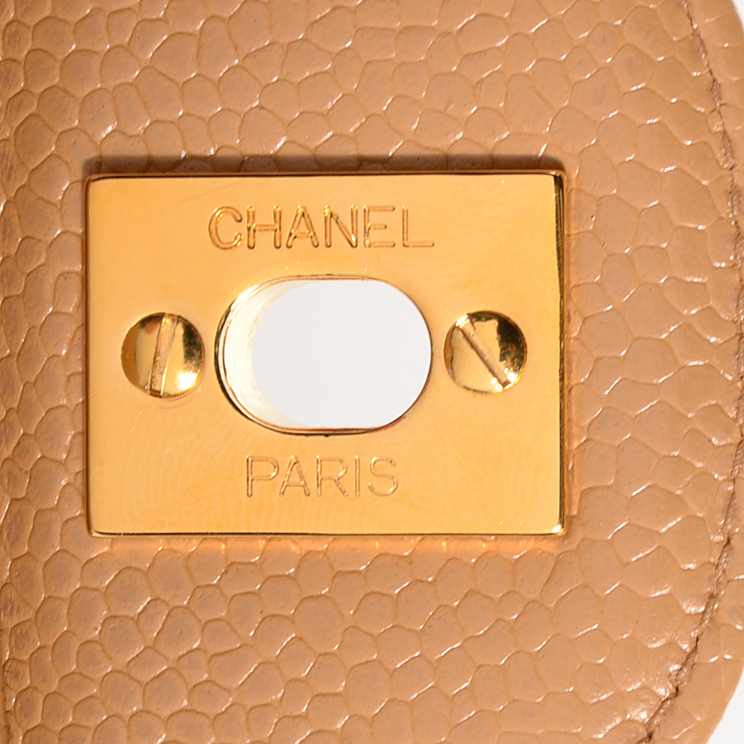 Chanel Caviar Quilted Medium Double Flap Beige 6 of 8