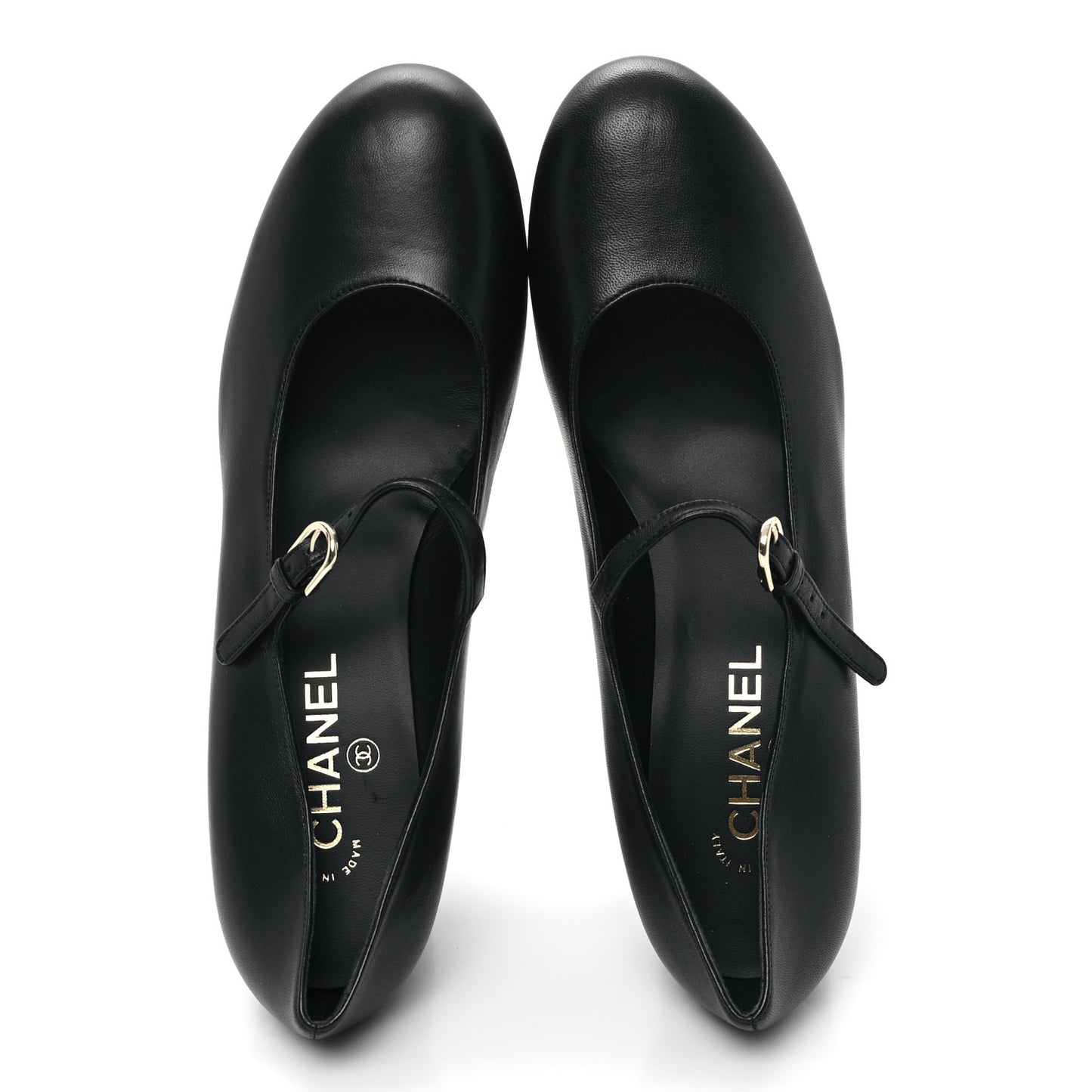 Lambskin Mary Jane Platform Pumps 41 Black