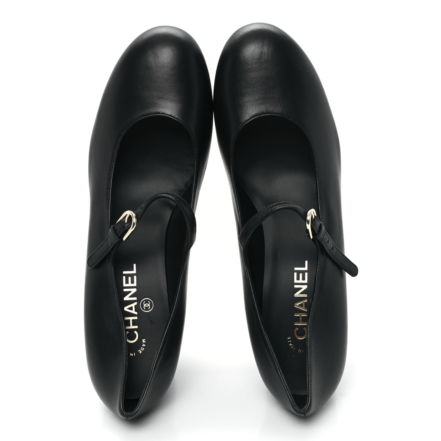 Chanel Lambskin Mary Jane Platform Pumps 41 Black 2 of 10