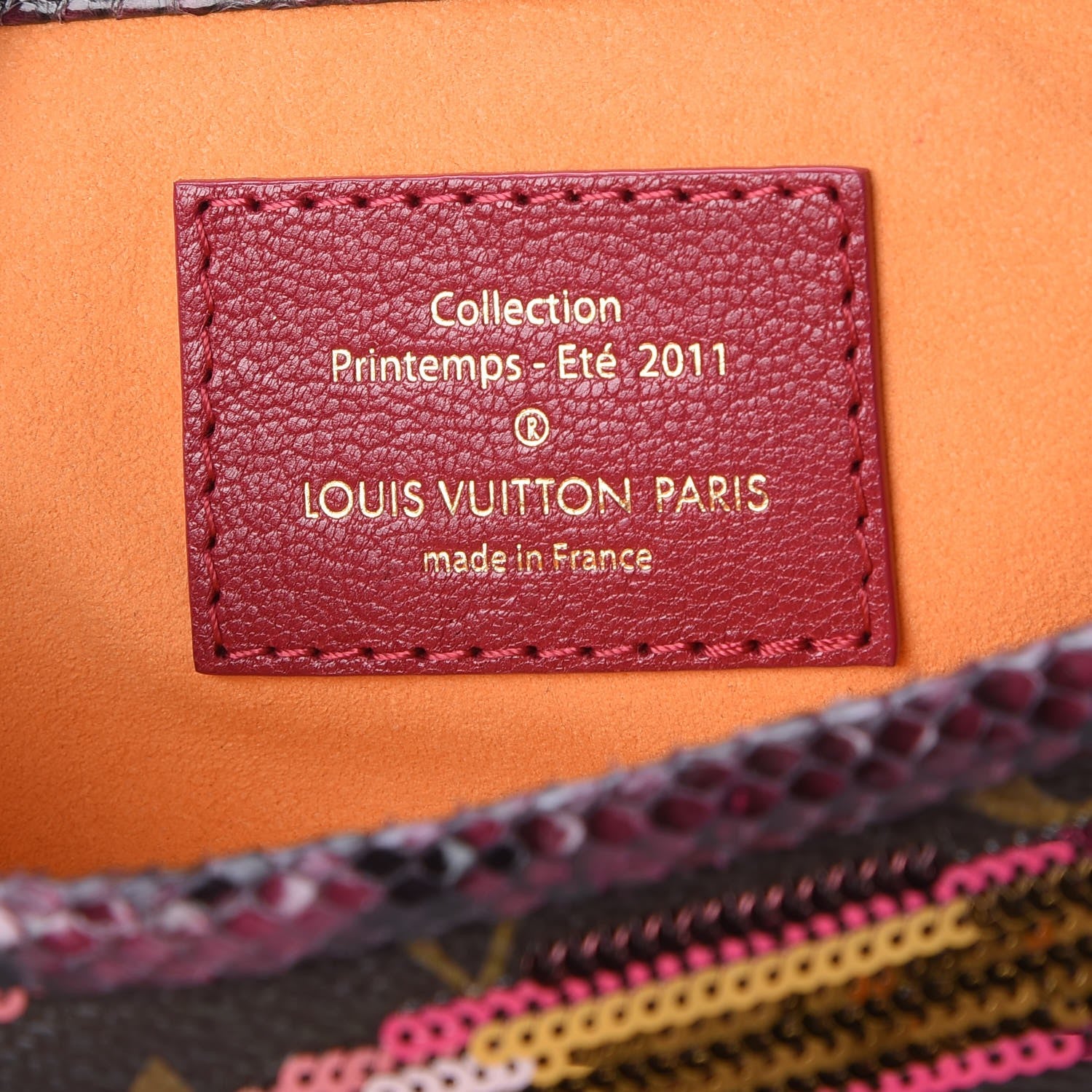 Louis Vuitton Monogram Sequins Savage Cub Clutch Rose 6 of 8