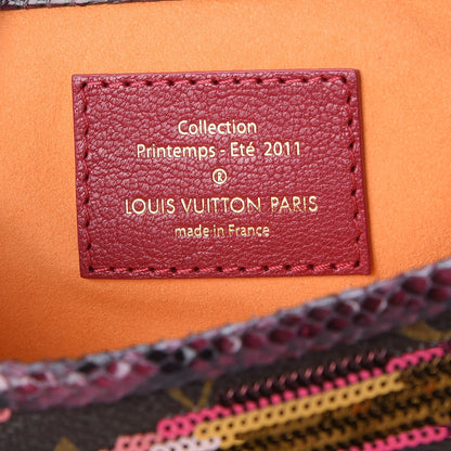 Louis Vuitton Monogram Sequins Savage Cub Clutch Rose 6 of 8