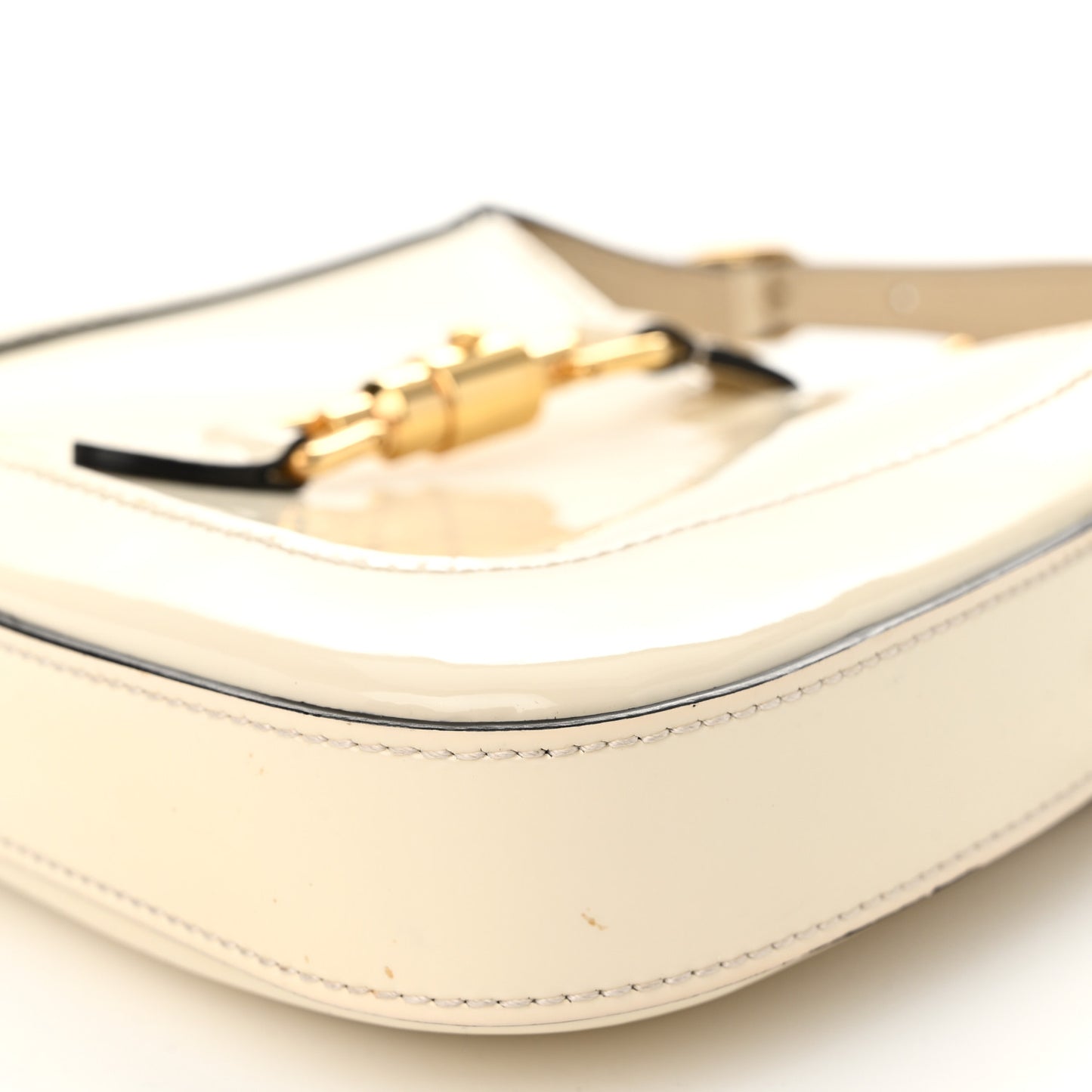 Patent Mini Jackie 1961 Crystal Hobo Mystic White