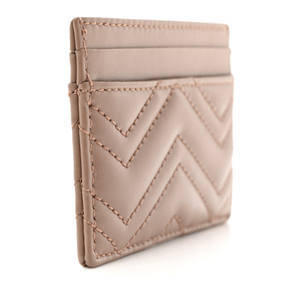 Gucci Calfskin Matelasse GG Marmont Card Holder Porcelain Rose 3 of 6