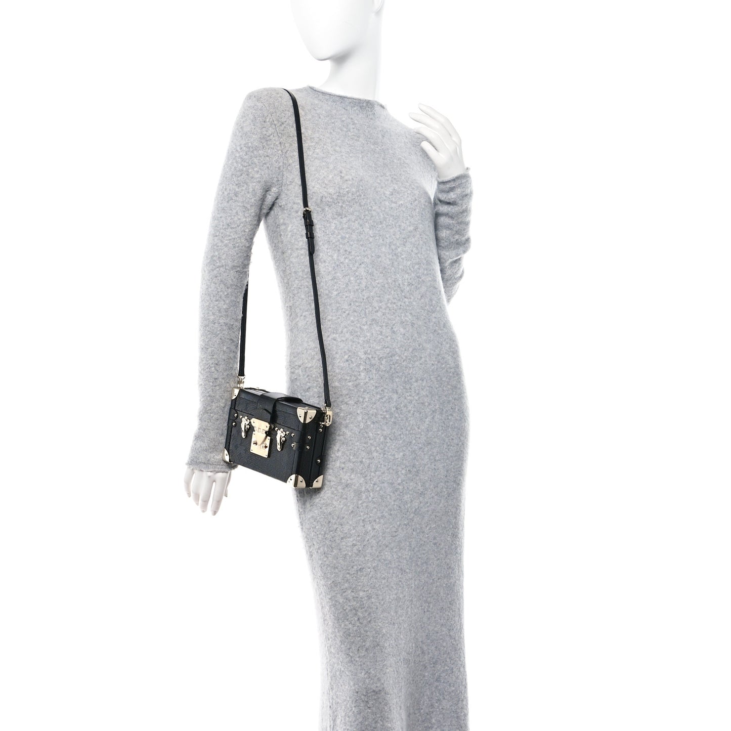 Lizard Petite Malle Black