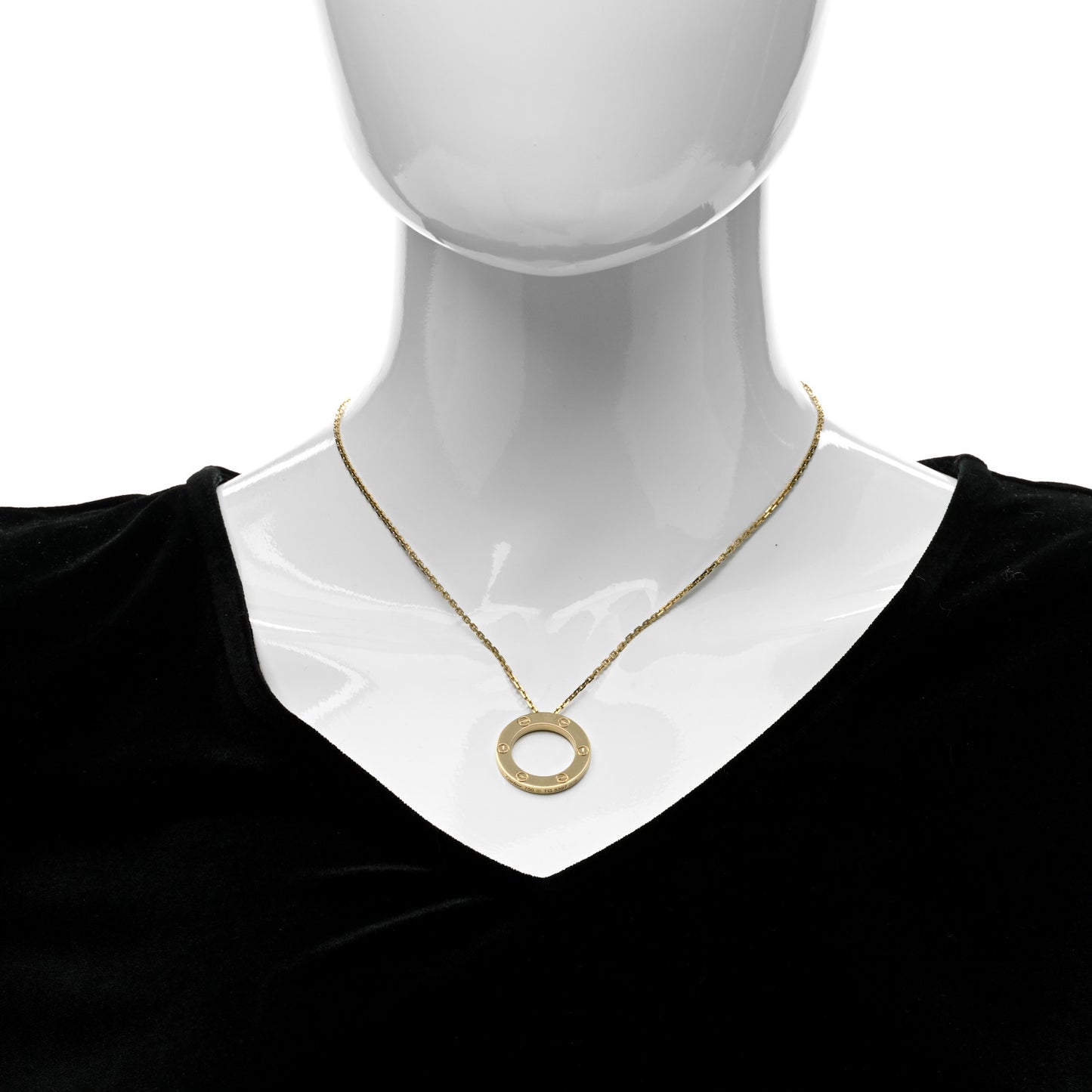 18K Yellow Gold LOVE Pendant Necklace