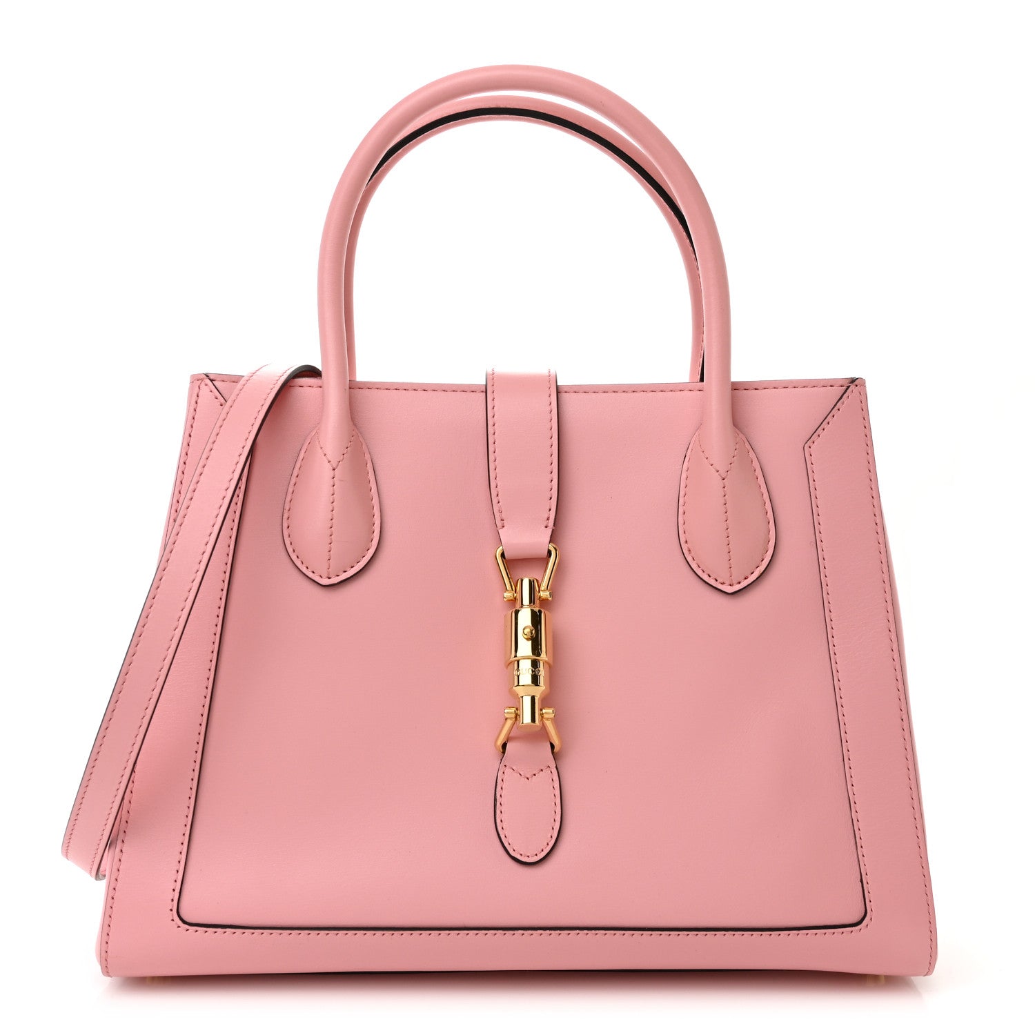 Gucci Boarded Plutone Calfskin Medium Jackie 1961 Tote Wild Rose 1 of 10