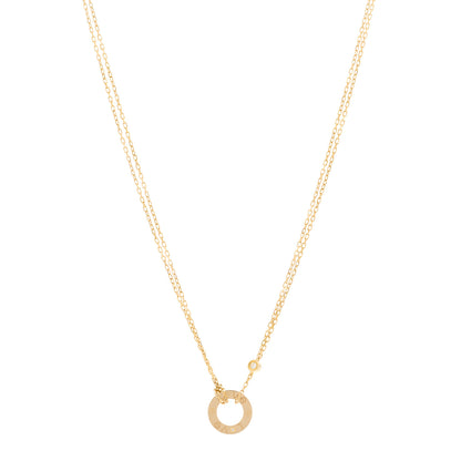 Cartier 18K Yellow Gold 2 Diamond LOVE Necklace 1 of 5