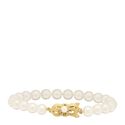 Mikimoto 18K Yellow Gold Akoya Cultured Pearl 6.5-7mm Strand Bracelet 2 of 3